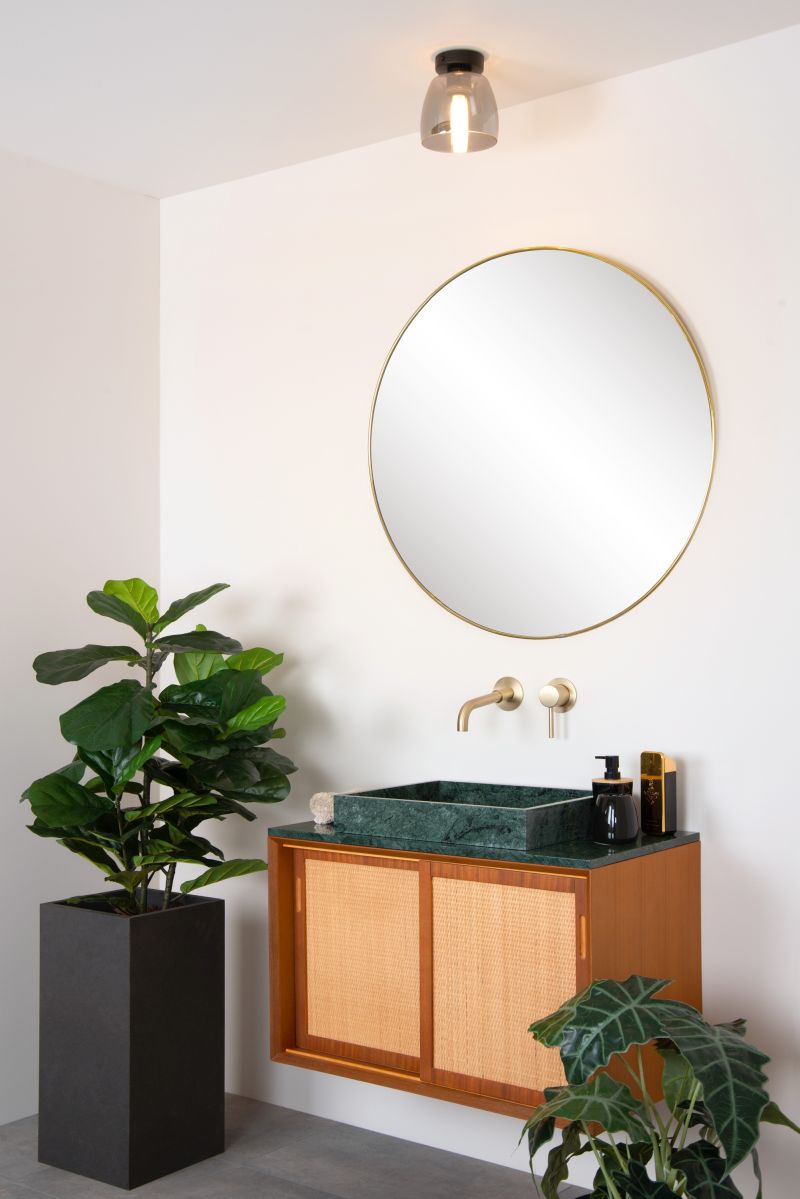 Lucide TYLER - Zapustené stropné svietidlo Kúpeľňa - Ø 16,1 cm - 1xG9 - IP44 - Čierna